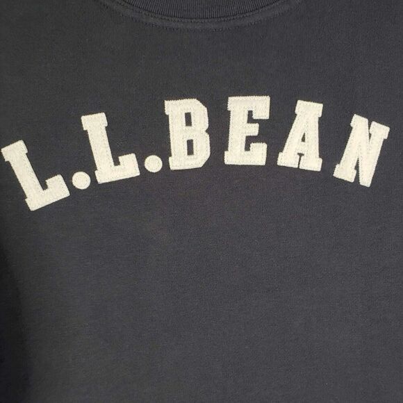 LL Bean Crewneck Pullover Crewneck Sweatshirt Blue Size Small S Embroidered - Picture 4 of 8